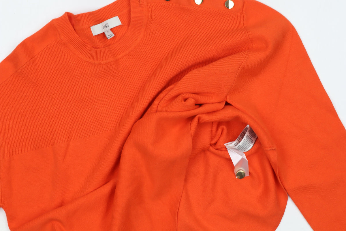 Marks & Spencer Women’s Orange Pullover Jumper M