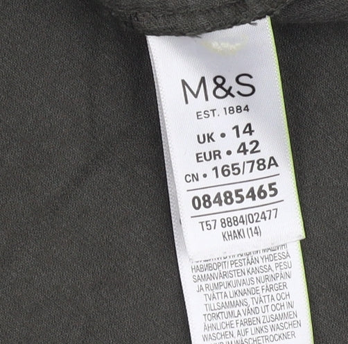 Marks & Spencer Women's Black Cotton Corduroy Skirt