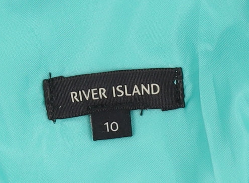 River Island Women’s Green Short Sheath Dress Size 10
