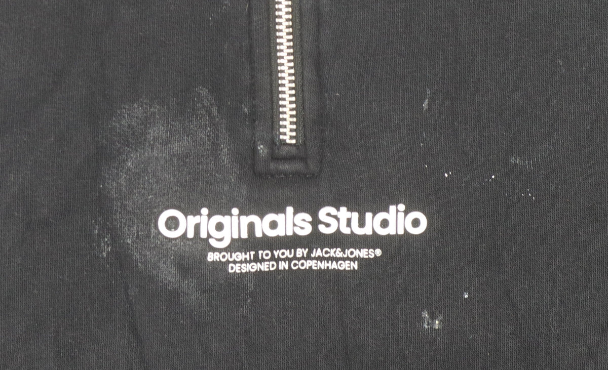 Jack & Jones Men's Black 1/4 Zip Sweatshirt L