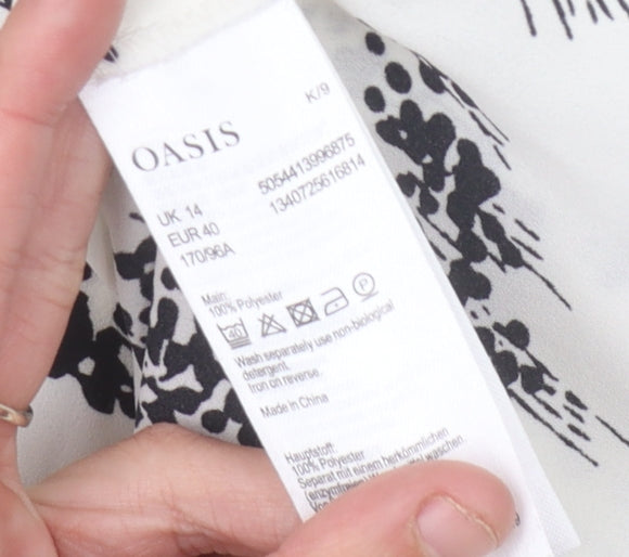 Oasis Women's Multicoloured Floral Blouse Size 14