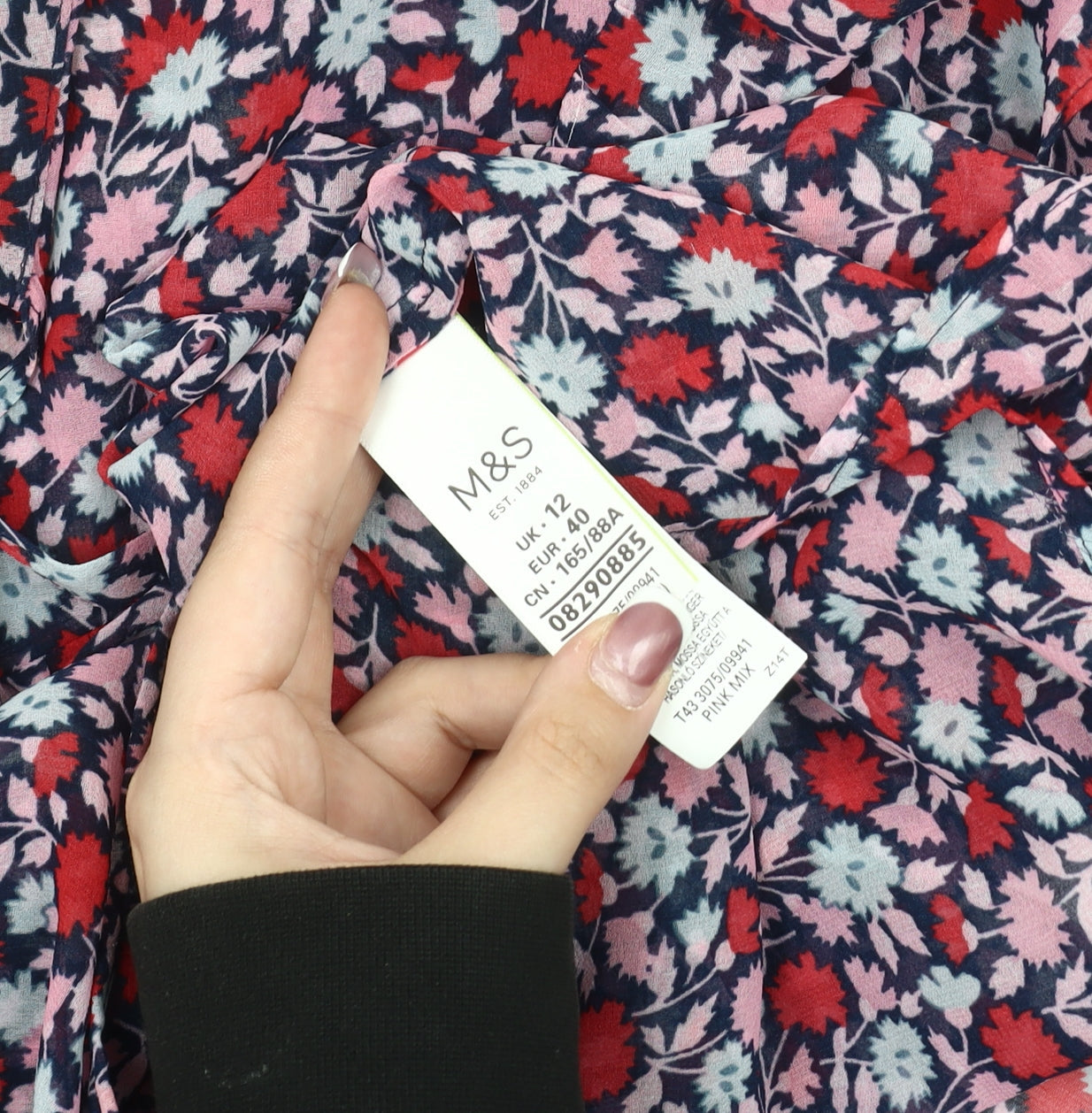Marks & Spencer Women's Floral Blouse Size 12 Multicoloured