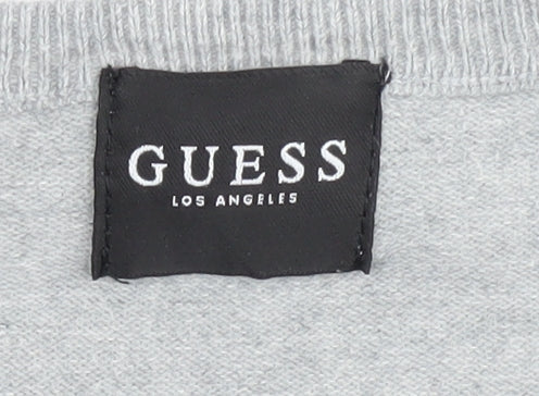 Guess Women's Grey Pullover Jumper, XS, Crew Neck