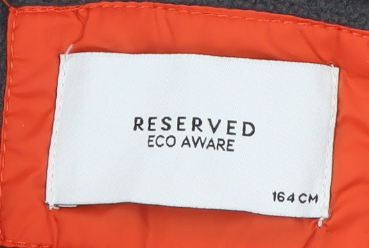 Reserved Men's Orange Hooded Puffer Jacket Size 164