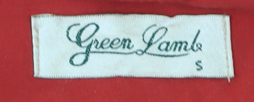 Green Lamb Women's Red Waistcoat Zip Size S