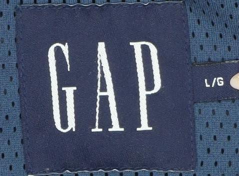 Gap Men's Blue L Pullover Hoodie, Hooded, Relaxed Fit