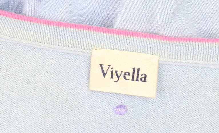 Viyella Women's Blue Polka Dot Cardigan M