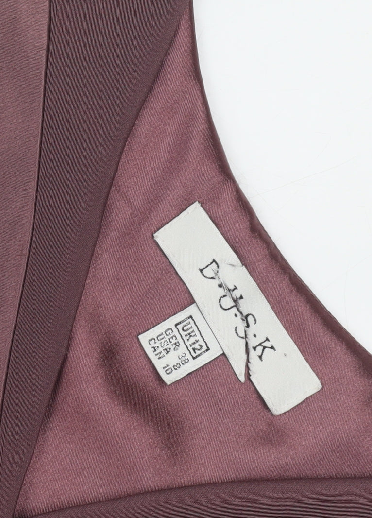 Dusk Women's Purple Midi Satin Sheath Dress UK 12