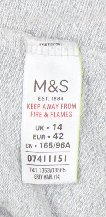 Marks & Spencer Grey Women's Long Sleeve Top UK 14