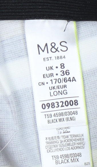 Marks & Spencer Women's Striped Long Pencil Skirt Size 8