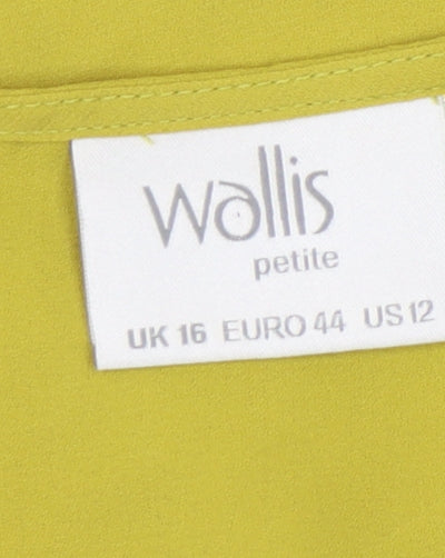 Wallis Women's Green Long Sleeve Blouse UK 16