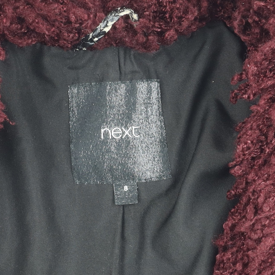 Next Women's Red Bomber Jacket Size 8 - Casual Elegance