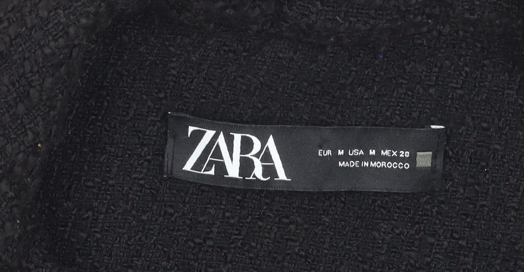 Zara Women's Black Mid-Length Jacket M