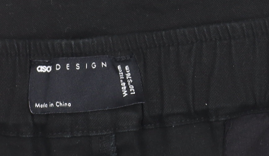 ASOS DESIGN Men's Black Trousers Size XL
