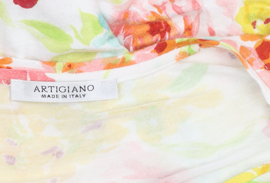 Artigiano Women's Floral T-Shirt, Multicoloured, Size 18