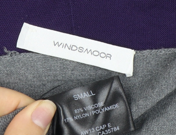 Windsmoor Women's Grey Purple Cardigan Viscose Knit S