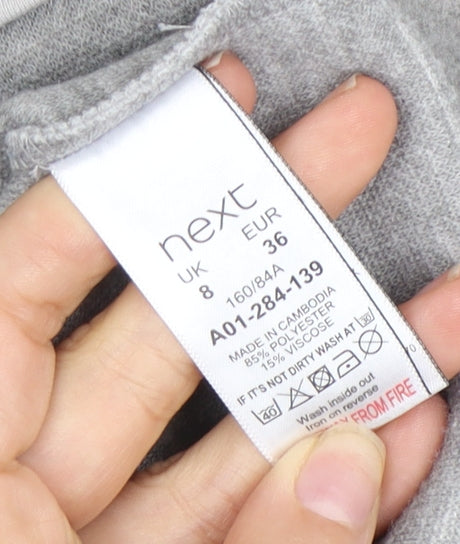 Next Women's Grey Hooded Jacket Size 8