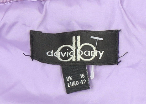 David Barry Women's Purple Quilted Waistcoat Size 16