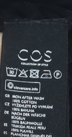 COS Women's Black XS 3/4 Sleeve Knit Top