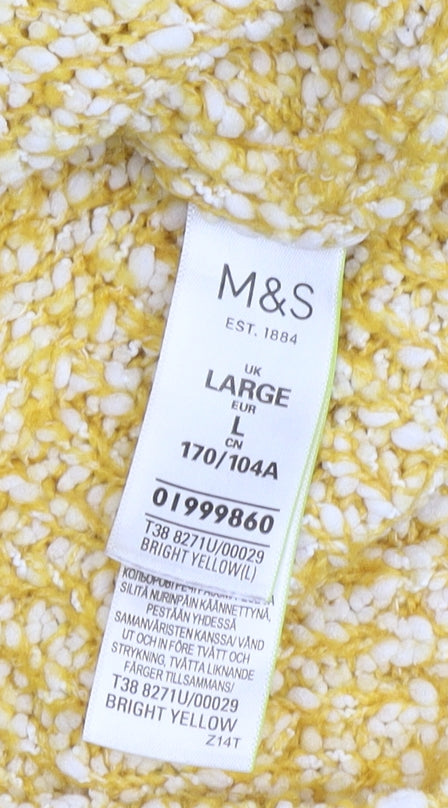 Marks & Spencer Women's Yellow Pullover Jumper, L