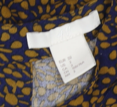 H&M Women's Multicoloured Floral A-Line Dress Size 2