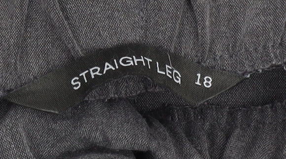 Bonmarché Women’s Grey Straight Leg Trousers Size 18
