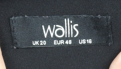 Wallis Women's Black Plus Size Lace Blouse - UK 20