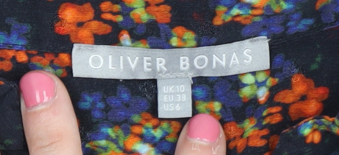Oliver Bonas Women's Multicoloured Floral Midi Shirt Dress