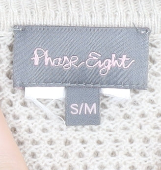 Phase Eight Women's Beige Blue Oversized Jumper S/M