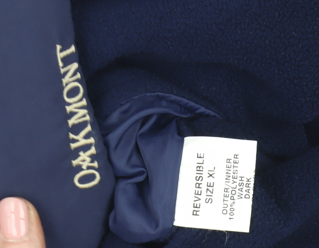 Oakmont Men's XL Blue Reversible Jacket - Classic Style