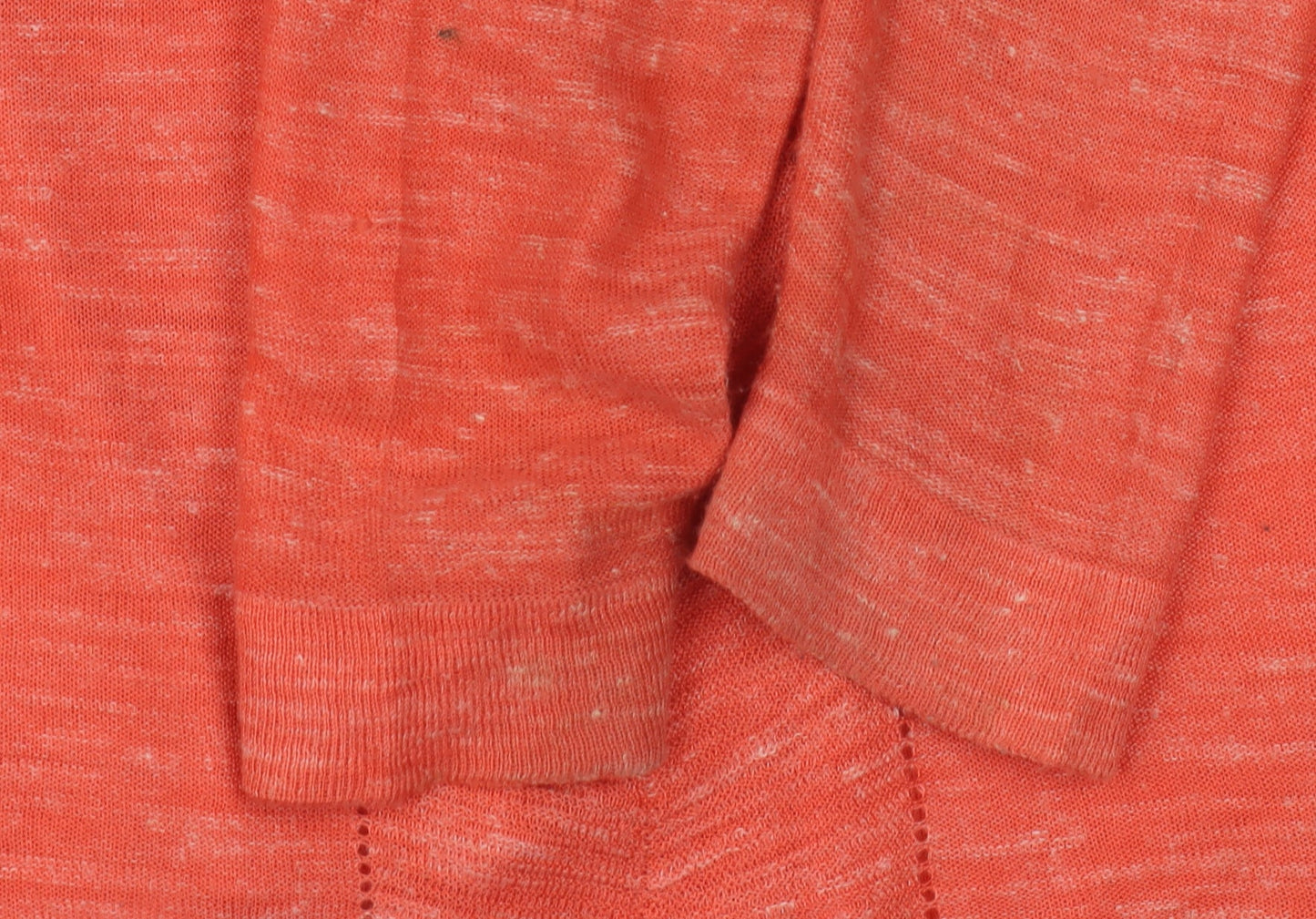 Isle Women's Orange Cardigan M Size Open-Knit