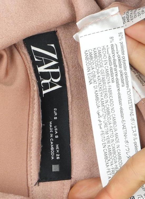 Zara Women's Pink Basic Jacket Size 10 Snap Closure