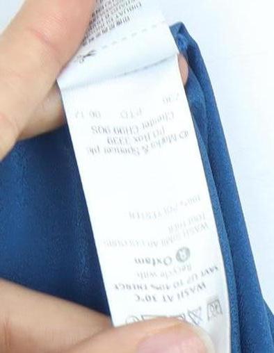 Marks & Spencer Women's Blue Blouse - Size 14