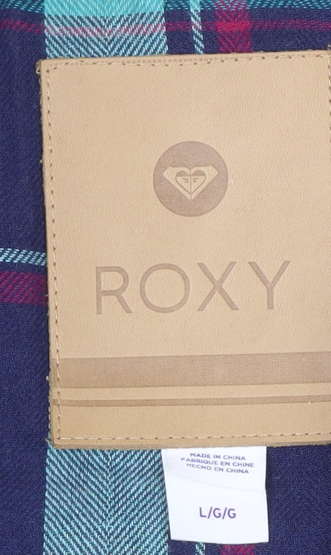 Roxy Men's Blue Puffer Jacket L Size Casual Style