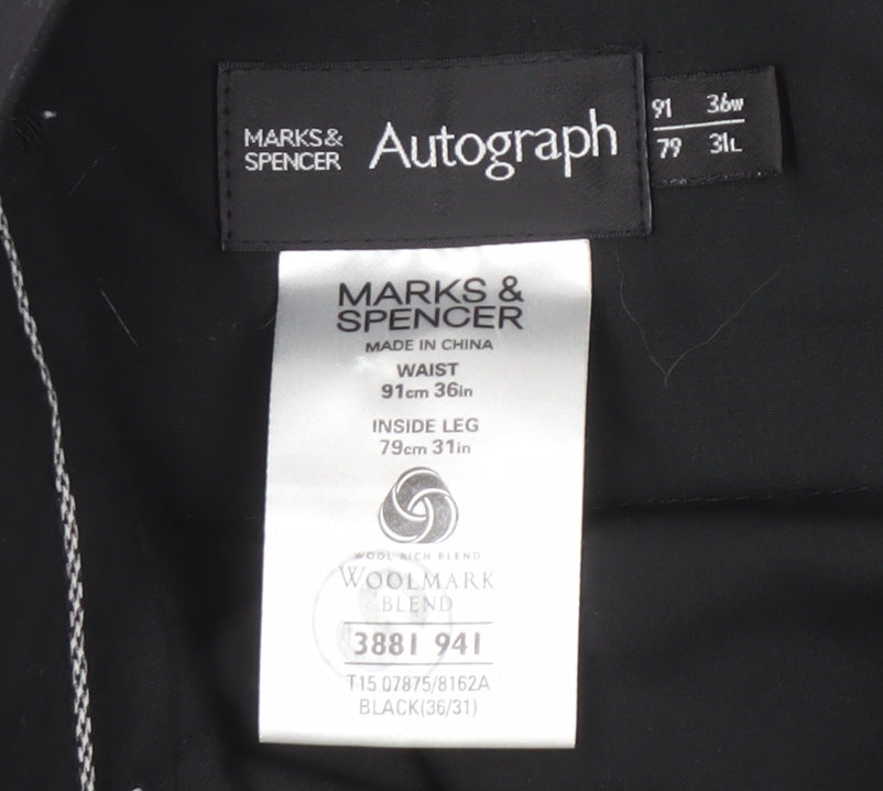 Marks & Spencer Black Mens Dress Pants Size 36