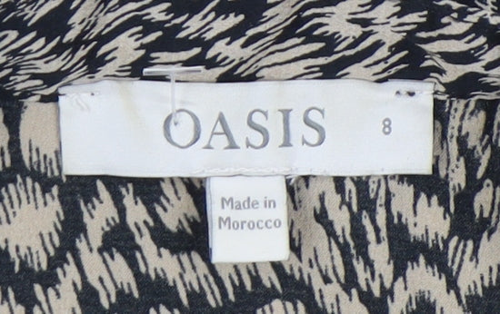 Oasis Women’s Multicoloured Blouse Size 8 Button Collar
