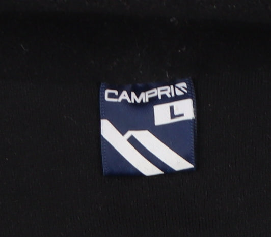 Campri Men's Black Fleece Jacket, Size L, Outdoor