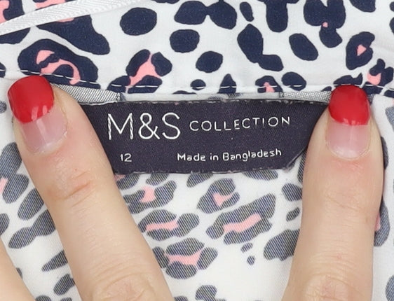 Marks & Spencer Women's Animal Print Blouse Size 12