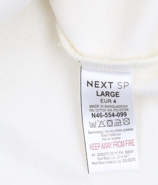 Next Women's Ivory Floral Pullover Sweatshirt L