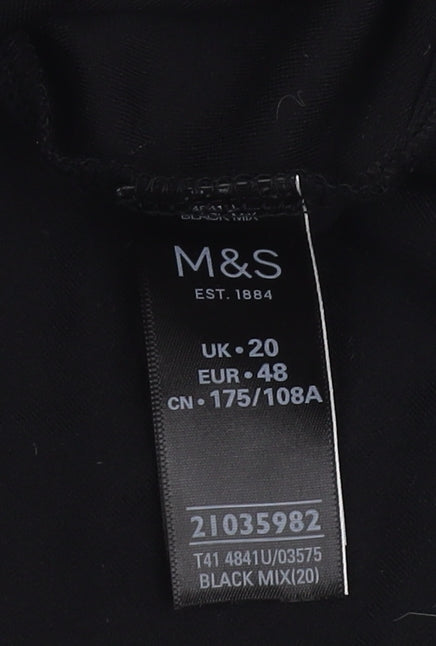 Marks and Spencer Women's Black Flutter Sleeve Blouse