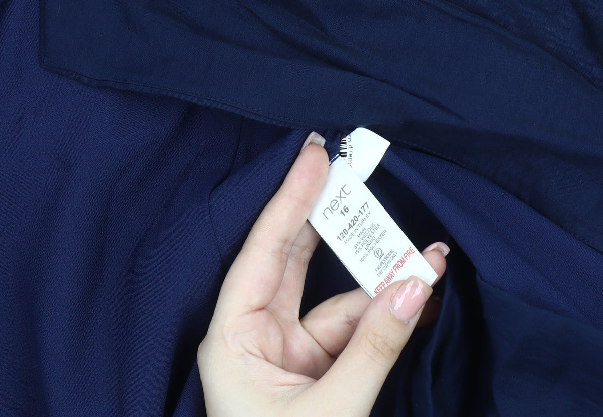 Next Women's Blue Blazer Size 16 Regular Fit Jacket