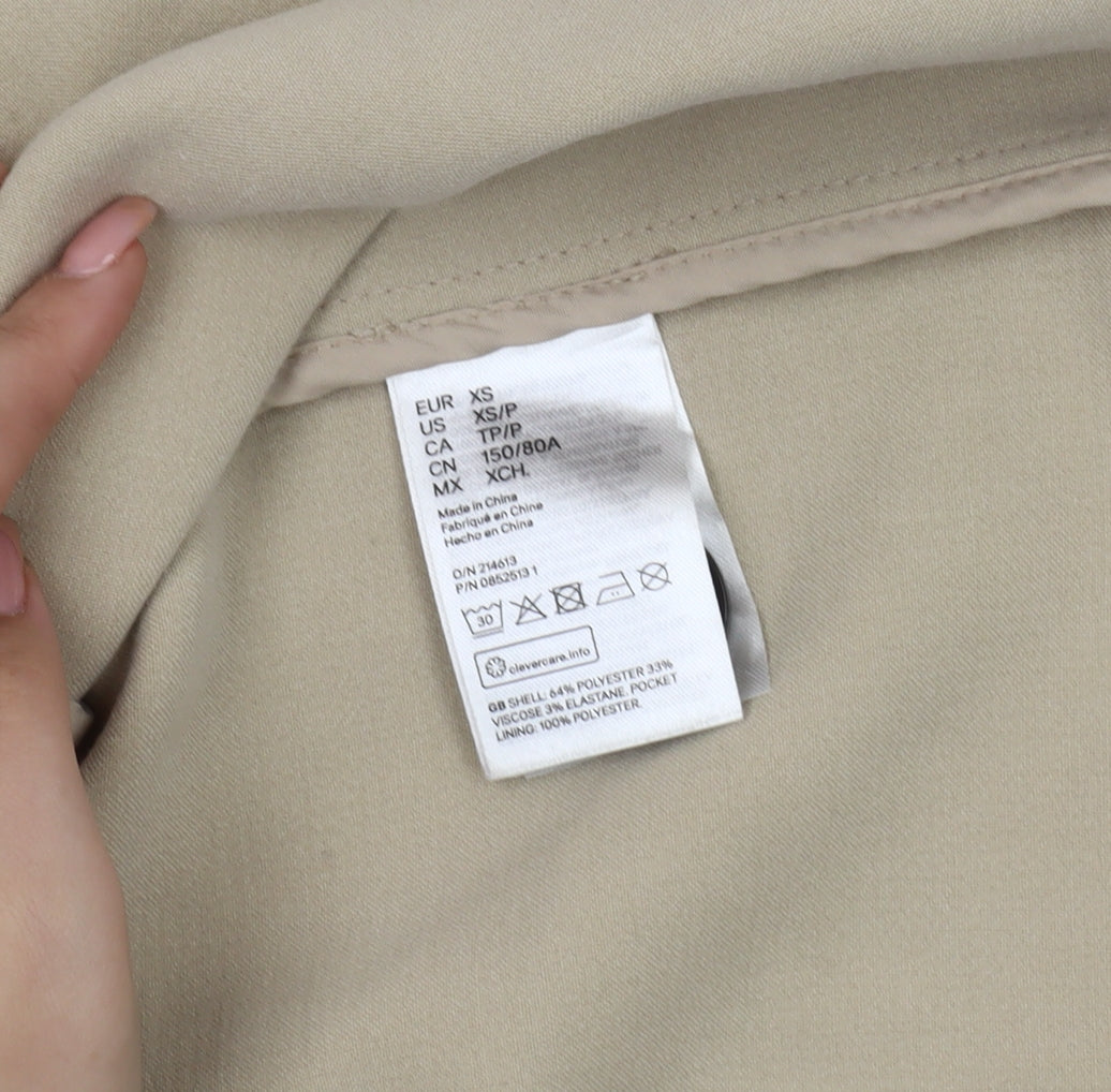 H&M Women's Beige XS Classic Long Coat