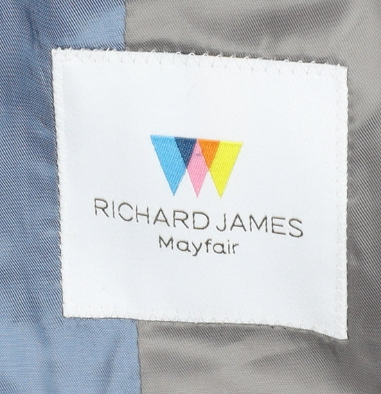 Richard James Men’s Grey 40L Wool Blazer Long