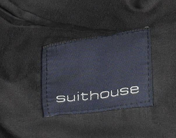 Suithouse Men's Black Striped Suit Jacket, 40 S