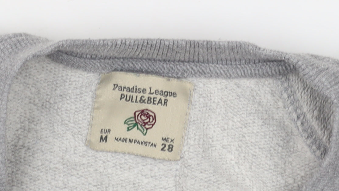 Pull&Bear Grey Unisex Crew Neck Sweatshirt Size 12