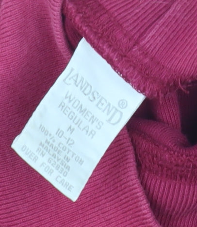 Lands' End Women's Red Mock Neck Sweatshirt M