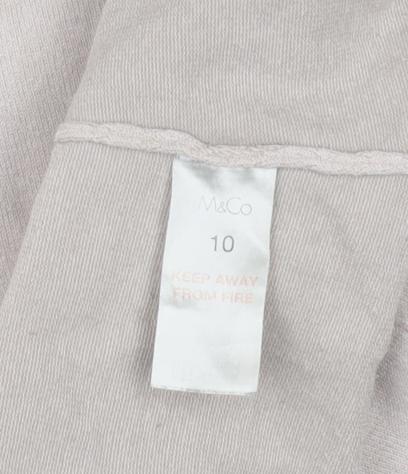 M&Co Women's Ivory Roll Neck Jumper Size 10