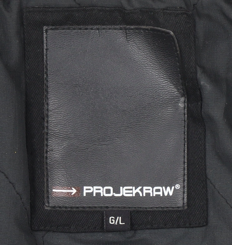 Projek Raw Men's Grey Military Jacket Size L