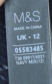 Marks & Spencer Women's Multicoloured Cable-Knit Jumper Size 12