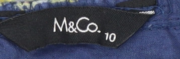 M&Co Women's Blue Floral Skirt, Size 10